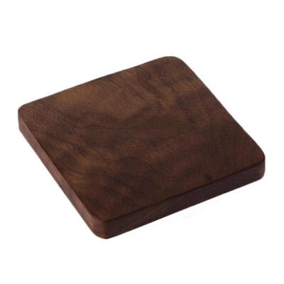 

Retro Beech Black Walnut Wood Coaster Insulation Cup Mat Household Square Round Coaster Home Decoration Accessories