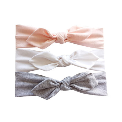 

6 Types Hot Sale 3PCS Baby Girls Hair Accessories Infant Kids Bow-knot Stripe Headband Newborn Newly Fashion Hair Suits