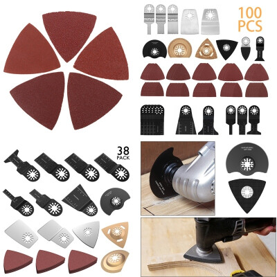 

38pcs100pcs Bi-metal High Carbon Steel Saw Blades Cutting Wood Mix Oscillating Multitool Power Tool