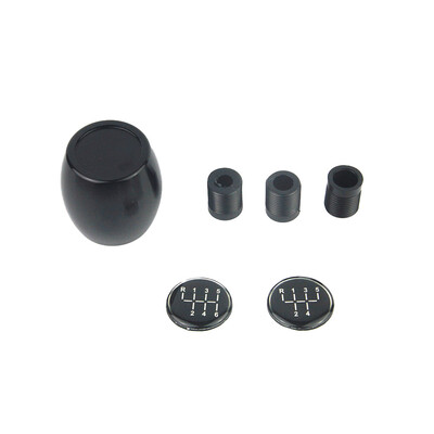 

Universal Durable 56 Speed Aluminum Alloy Manual Car Gear Shifter Shift Knob Black3PCS Adapter Screws