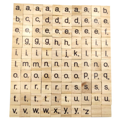 

Siaonvr 100 Wooden Tiles Black Letters Numbers For Crafts Wood Alphabets