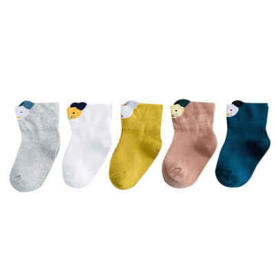 

5 Pairs Lot Soft Toddler Baby Socks Cute Warm Cotton Anti-Slip Ankle Socks Autumn&Winter Socks for 0-14 Months Children Clo