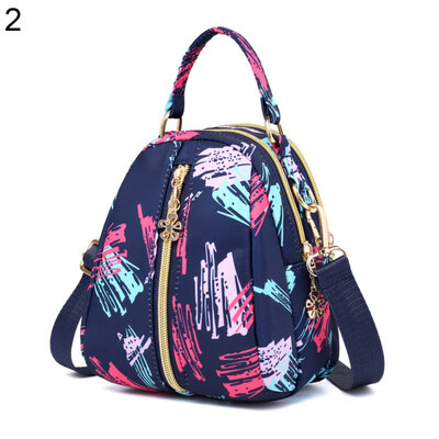 

Colorful Women Shopping Pouch Flower Balloon Zipper Shoulder Cross Body Bag