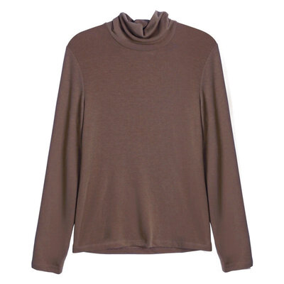 

Korean T-shirt Women Vintage Turtleneck Tee Tops Autumn Winter Bottoming Shirt Fashion Harajuku Slim female T-shirt