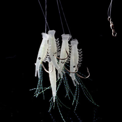 

Fishing Bait Lures Catch Durable Fishing Tackle Artificial Soft Shrimp Flasher Hooks For Freshwater Saltwater Trout Salmon Walle