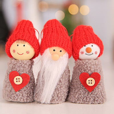 

3Pcs Set Christmas Doll Ornament Xmas Tree Hanging Pendant Christmas Home Decoration
