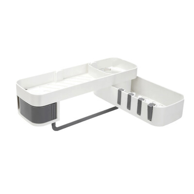 

Siaonvr Plastic Suction Cup Bathroom Kitchen Storage Rack Organizer Shower Shelf