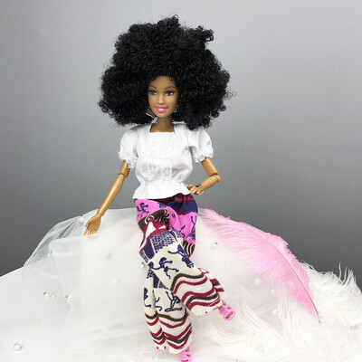 

〖Follure〗Baby Movable Joint African Doll Toy Black Doll Best Gift Toy