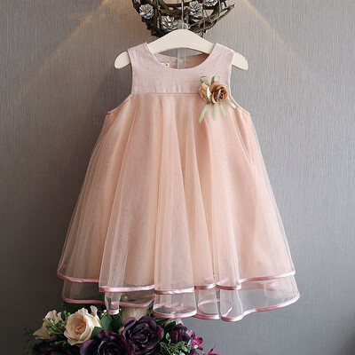 

Toddler Baby Girl Princess Dress Sleeveless Ball Gown Casual Party Dresses