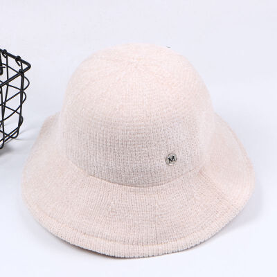 

New Autumn&Winter Hat Alphabet Female Cheney Fishermans Cap Sunshade Knitted Cap Foldable Couple Pot Cap Tide