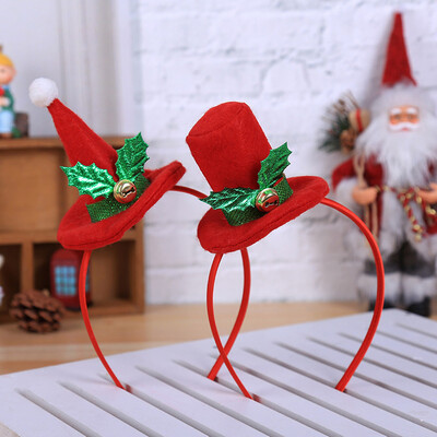 

JPGIF Hot Christmas Headband Santa Xmas Party Decor Double Hair Band Clasp Head Hoop