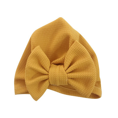 

Baby Boy Girl Big Bow Headwrap Baby Headband Cute Newborn Toddler Bowknot Cotton Beanie Hat Cap