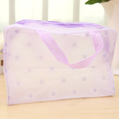 

Floral Print Transparent Waterproof Makeup Cosmetic Bag Travel Wash Toothbrush Pouch Toiletry Bag Faddish