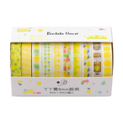 

Washi Japanese Paper Tapes Scrapbooking Tape Rolls Lovely Design 10pcsset for Arts Journals Decoration DIY Gift Packaging
