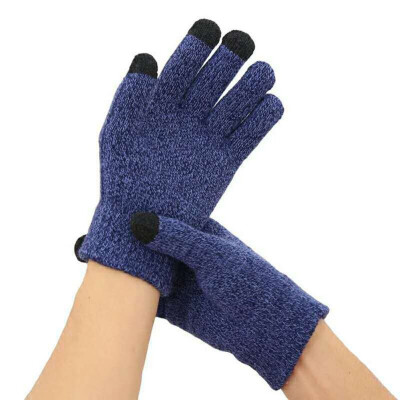 

Men Women Full Finger Touch Screen Winter Warm Open-palm Lined Thermal Gloves