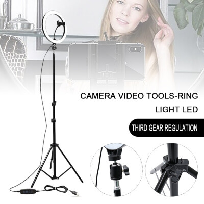 

10 Ring Fill Lamp with Phone Clip Self-timer Photography Live Camera Video Beauty 10cm- 23cm Tripod