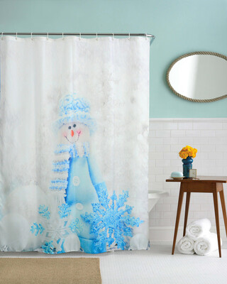 

Tailored Christmas Kids Waterproof Polyester Bathroom Shower Curtain Decor With Hooks A