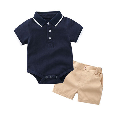 

Baby Boy Clothes Set Summer Formal Short Sleeve T-Shirt SummerShorts Cotton 2PCS Infant Clothing