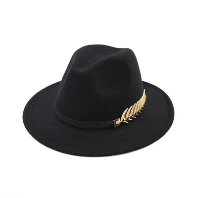 

Vintage Felt Hat Mens Womens Wide Brim Fedora Hat Trilby Jazz Gangster Cap