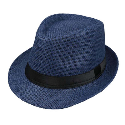 

New Unisex Summer Sun Panama Straw Hats Band Sun Hat