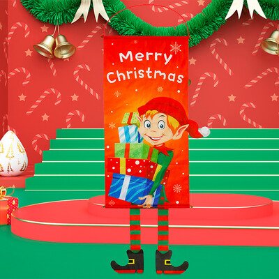 

Siaonvr Merry Christmas Ornament Santa Claus Banner Flag Door Window Hanging Xmas Decor
