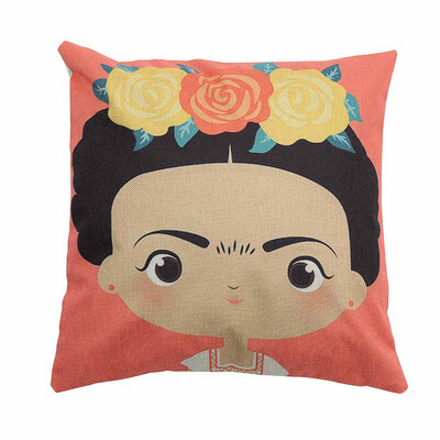 

Oil Printed Self-portrait Decorative Square Throw Pillow Case Cotton Linen Decorative Throw Pillow Case Cushion Cover