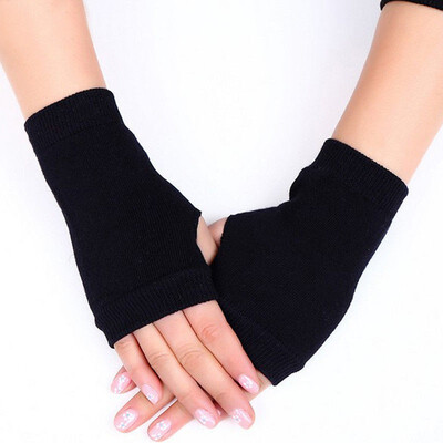 

New Style Fashion Solid 1 Pair Women Cashmere Fingerless Warm Winter Gloves Hand Wrist Warmer Mittens
