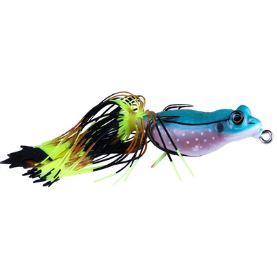 

1pc Outdoor Frog Hollow Artificial Lure Lifelike Feather tail Fake Baits With Hook Fishing Tackle For Topwater Fly Fishing