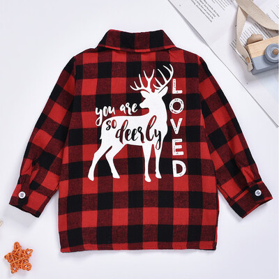 

UK Newborn Baby Girl Boy Christmas Romper Bodysuit Plaid T-Shirt Outfits Clothes