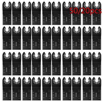 

50 20 Pcs 34mm Oscillating Multi Tool Bi-metal Straight Wood Cutting Saw Blades Kit