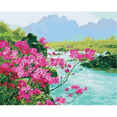 

2018 Poster DIY Oil Painting by Numbers Modern Art Flowers Picture Home Decor Digital Painting of Art Student Learning Beginner