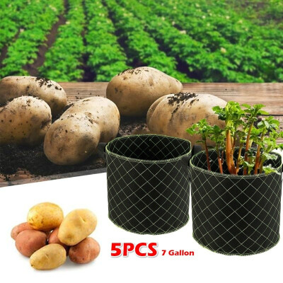 

5pcsset 7 Gallon Non-woven Pots Plant Pouch Root Container Grow Bag Plants Pot Container