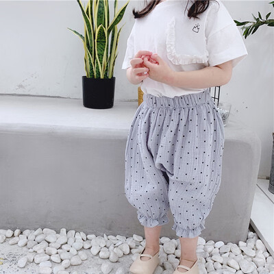 

Summer Children Boys Girls Trousers Short Pants Kids Knee Length Casual Baby Cotton Pants For Girl
