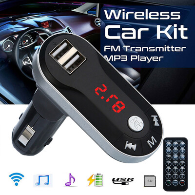 

〖Follure〗Bluetoth Wireless FM Transmitter MP3 Player Handsfree Car Kit USB TF SD Remote