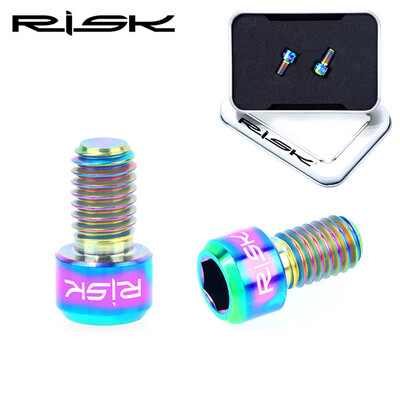 

2pcs Set Cycling Spare Parts Titanium Alloy Bicycle Brake Cable Bolts Bike Tool