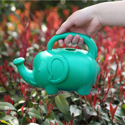 

Gobestart Cartoon Elephant Shaped Watering Pot Sweet Beach Sprinklers Small Hole Portable