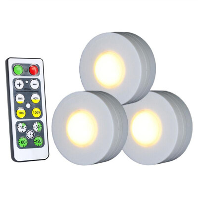 

Colorful LED Multicolored Under Cabinet Stage Lamp Puck Light with Remote Control Brightness Adjustable Dimmable Timing for Cloakr