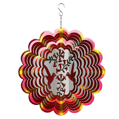 

Wind Spinner with  Hook Christmas Decoration Hanging Ornament Colorful Metal Swivel Wind Chimes Thanksgiving Day Home Outdoor Gar