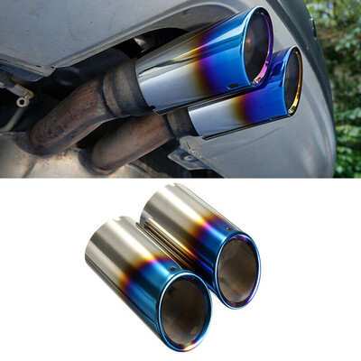 

2 X Roast Blue For 06-10 BMW E90 E92 325 3 Series Muffler Exhaust Tail Pipe Tips