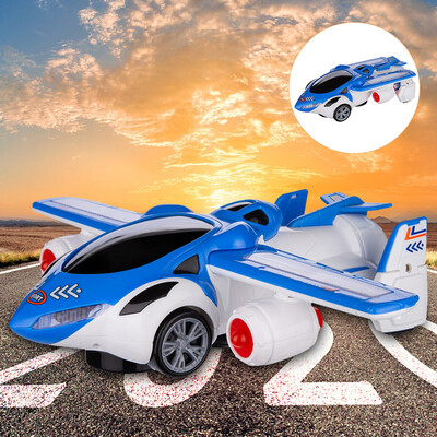 

Gobestart Electric Music Light Car Stunt 360° Rotation Universal wheel planeToy Kids Gift