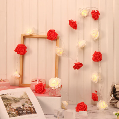 

Gobestart LED Rose Lamp String Ins Girl Bedroom Fresh Decoration Advertising Light String