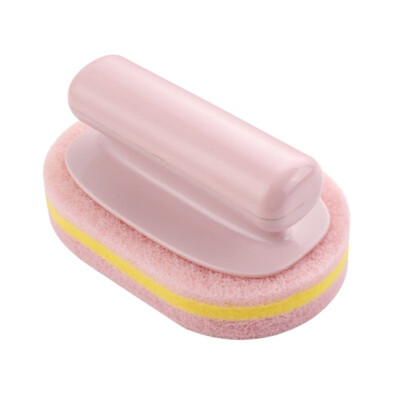 

Cleaning Sponge Brush With Plastic Handle Household Cleaning Tool For Kitchen Bathroom Tile Floor Bathtub Brush