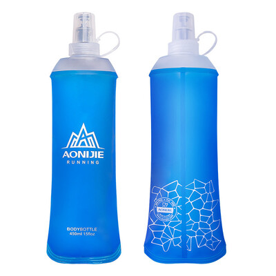 

Sport Soft Water Bottle Folding Flask BPA Free TPU For Running Hiking Cycling