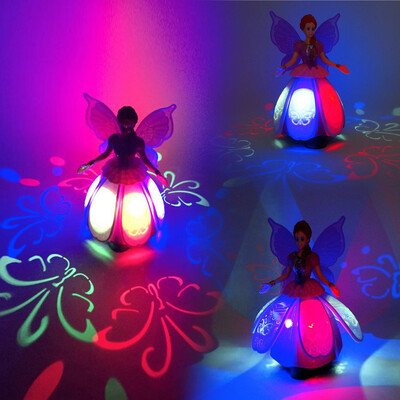 

YIWULAGirl Dancing Princess Multifunction Music Doll LED Pet Electronic Robot