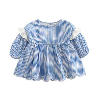 

Long Sleeve Plaid Baby Girl Dress 0-2T Kids Clothes Princess Dress AutumnSpring Newborn Baby Girl Dress