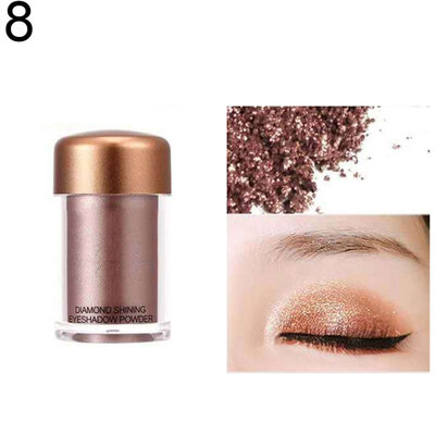 

12 Colors Shiny Eyeshadow Powder Glitter Pigment Makeup Brightening Highlighter