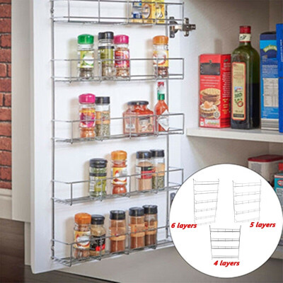 

456 Tiers Wall Mount Kitchen Door Cupboard Spice Rack Pantry Bottle Jar Holder