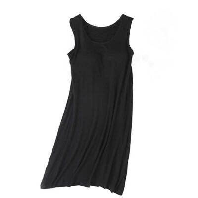 

New Women sexy Nightgowns Concise Casual sleepwear Solid Color Sleeveless Loose Long Style Pullover nuisette sexy