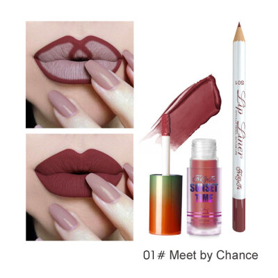 

Hot Sale Velvet Matte Lip Gloss Waterproof Non-stick Cup Long-lasting Lip Gloss Lip GlazeLip Liner Make up Lipstick