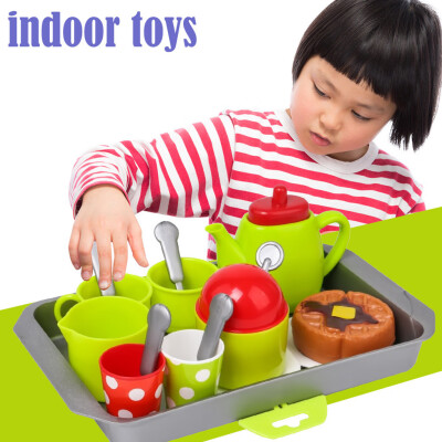 

YIWULAPretend Play Tea Set Learning Cookware Playset Indoor Toys for Kid Educational